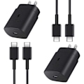Miniatyrbilde 2 av 2: Samsung 25W SUPER 3A USB-C Lader + 1M kabel svart black