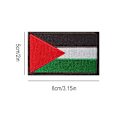 Miniatyrbild 7 av 11: 3X Palestina Broderad Flagga Patch Stryk/Sy På Kläder Palestina{HH}