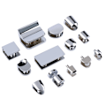 Miniatyrbillede 6 af 10: Glashylde beslag holder lys badeværelse træ fiskemund clips 5-12MM tyk zinklegering fast glasklips{f898}