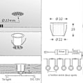 Miniatyrbild 5 av 5: Paket med 16 LED Infällda Spotlights för Trädäck, Vattentät IP67, Utomhus Infällda Spotlights Kit