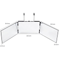 Miniatyrbilde 8 av 8: UNIQ 360-foldbart sminkespeil med oppheng - 3-foldbart hengespeil{F2]