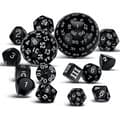 15 stk. Komplet Polyhedral DND Terningesæt D3-D100 Sfærisk Terningesæt, 100 Sider Terningesæt til Rollespil