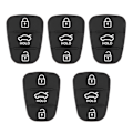 Miniatyrbilde 2 av 5: stk Erstatningsfjernkontrollnøkkeldeksel i Gummi 3-Knapps Pad Passer for Hyundai Passer for Kia (med Bokstav){sl}