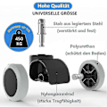 Miniatyrbilde 3 av 5: 5-pakning kontorstolhjul 11 mm / 22 mm Erstatningshjul for harde gulv for gamingstoler, dreiestoler, Pr{HH}