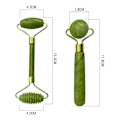 Miniatyrbilde 4 av 6: 3-delt Ansiktsmassasje Krystallrulle Jade Roller Stein Naturlig