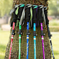Miniatyrbillede 2 af 5: 5-delt Foldbar Vandrestav Gåstav Vandring Naturehike Antishock rød{F2] red 110-130cm
