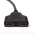 Miniatyrbild 3 av 5: HDMI-splitter 1 in 2 ut 1080p, en i två kablar, hög upplösning{F2}