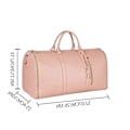 Miniatyrbilde 4 av 5: 2-i-1 Sammenleggbar Reiseveske i PU-Lær, Konvertibel Koffert, Reiseklesveske for Kvinner{f2} Pink