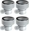 Poolslangadapter, 4-pack, pumpadapter 32 till 38 mm, slangadapter B, pooladapter för poolfiltreringssystem