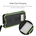 Miniatyrbilde 1 av 4: 20000mAh Dobbel USB Power Bank, Bærbar Solar Hurtiglader - Grønn