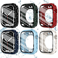 Miniatyrbilde 1 av 5: 6-pakning Kompatibel med Apple Watch skjermbeskytter 41 mm Series 9 8 7, Hard PC Bumper Sportsbeskyttelsesdeksel for iWatch 41 mm Series 9 8 7 Menn Kvinner 41mm
