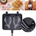 Miniatyrbillede 5 af 6: Japansk Fisk Formet Pandekage Dobbeltpande, Vaffelkage Maker Pan Fisk Formet Pandekage Dobbeltpande Form til Hjem DIY Madlavning Fest Dessert