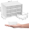 Miniatyrbillede 2 af 5: 2-pak Craft Box Opbevaring med 6 Skuffer - Skrivebords Opbevaringsorganisator Minibokse til Håndværk Smykker Kosmetik Kunst Sytilbehør med 6 Skuffer with 6 drawers Meat Powder