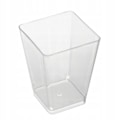 Miniatyrbillede 4 af 4: Firkantede Plastbægre - 120 ml - 50 stk Transparent
