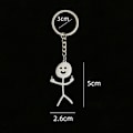 Miniatyrbillede 3 af 6: Sjov Smiley Ansigtsfigur Tegnsprog Nøglering Finger Sti, ZQKLA{f2}