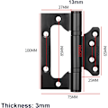 Miniatyrbillede 4 af 5: stk. dørhængsler, 4 tommer hjem 100 mm rustfri stål dørhængsler{F2}