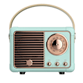 Pikkukuva 1 / 5: Retro Bluetooth -kaiutin, Vintage FM -radio klassisella tyylillä, Suuri äänenvoimakkuus, Langaton Bluetooth 5.0 -yhteys, Tukee TF-korttia{F2} blue