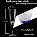 Miniatyrbillede 3 af 5: 6-pak LED vinglas, champagneglas, lysende glas, LED væskeaktiverede champagneglas