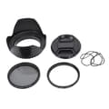Miniatyrbillede 1 af 5: Cpl UV Filter Kit 58mm til Canon Eos 700d 100d 600d 1200d Modlysblænde{f2}