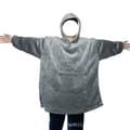 Tykk Sherpa-teppegenser, varm fleece-pullover for koselig avslapning hjemme**Vanlig enkel lomme grå Regular single pocket gray