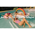 Miniatyrbild 9 av 10: Joy gigantisk uppblåsbar flytande solstol för pool, solbädd, uppblåsbar solmadrass, kan användas utomhus, i trädgården, på bakgården{f2}