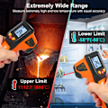 Miniatyrbild 3 av 5: NJTY Infraröd Termometer NJTY Digital Beröringsfri Temperatur -50°C600°C (-58°F1112°F) IR Termometer för Industri, Kök, Bil{F2}