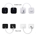 Miniatyrbillede 4 af 10: Skabslås Køleskabslås (1 nøgle) hvid[f2] white Coded Lock