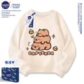 Capybara Sweatshirt, Unisex Løstsiddende Crewneck Pullover, Sød Afslappet Langærmet Top til Børn og Voksne*M størrelse*018 Abrikos 018 Apricot M size
