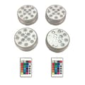 Vattentäta RGB LED poollampor 4-pack med fjärrkontroll*-F2- 384