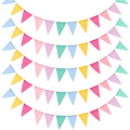 Pikkukuva 1 / 3: 60 lippuviirin monivärinen lippuviirinauha kangasnauha uudelleenkäytettävä lippuviiri on ehdoton{f2}