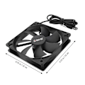 Miniatyrbillede 2 af 3: 2 stk. 12 cm USB Køleventilator Støjsvag Høj Luftstrøm Ventilator Køler til Router Bærbar Harddisk TV Boks (Sort){F2]