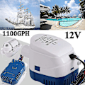 Miniatyrbild 4 av 4: Länspump, 12v 1100gph Automatisk Länspump Marin Dränkbar Pump Läns Auto Tyst Vattenpump för Båtar, Dammar, Pool Jnnjv
