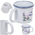 Miniatyrbild 1 av 11: KADAX Emaljerad Mugg 400 ml Kanna 8 cm Retro Present Med Handtag
