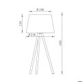 Miniatyrbillede 4 af 4: Dekorativ bordlampe 1xE27 23W IP20 – Sort Svart