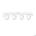 Miniatyrbild 3 av 3: Spot LED i Saillie 4xGU10 IP20 Justerbar 35W max – Vit
