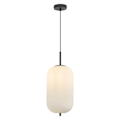 Miniatyrbillede 1 af 4: Opal glas cylinder pendel 23W IP20 E27 Diam 200mm Svart