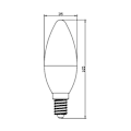 Miniatyrbillede 4 af 4: LED flamme pære 5W (Eq. 35W) E14 3000K