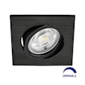 Miniatyrbillede 1 af 4: 3i1 firkantet sort forsænket LED spotlight 7W IP20 Dæmpbar Svart