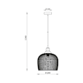 Miniatyrbillede 3 af 3: Suspension metal 23W E27 Sort IP20 Diam. 280mm Svart