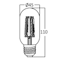 Pikkukuva 3 / 4: T45 kompakti LED-hehkulamppu E27 4W 3000K Braytron