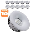 Pikkukuva 1 / 2: Sarja 10 mini 3W kiinteää pyöreää LED-kohdevaloa Valkoinen Vit