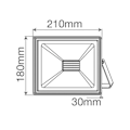 Miniatyrbillede 4 af 4: LED Projektor INDUS 50W IP65 6000K Grå