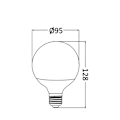 Pikkukuva 3 / 4: LED globe polttimo 14W E27 G95 6500K Vit