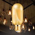 Pikkukuva 2 / 4: LED-lamppu T45 filamenti 4W E27 2200K Bärnsten