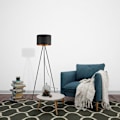 Miniatyrbillede 2 af 4: Dekorativ gulvlampe 1xE27 23W IP20 – Sort Svart