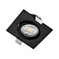 Miniatyrbillede 4 af 4: 3i1 firkantet sort forsænket LED spotlight 7W IP20 Dæmpbar Svart