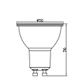 Miniatyrbillede 3 af 4: LED-pære GU10 5W (Eq. 50W) 2700K 38°