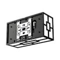 Miniatyrbillede 3 af 4: LED væglampe 20W 3 i 1 IP44 Sort Svart