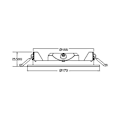 Pikkukuva 4 / 4: Pyöreät LED-paneelit erittäin ohut 12W 3000K Ø170mm IP40 Vit