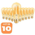 Pikkukuva 1 / 3: Sarja 10 LED-lamppua ST64 hehkulanka 6W E27 2200K Himmennettävä
